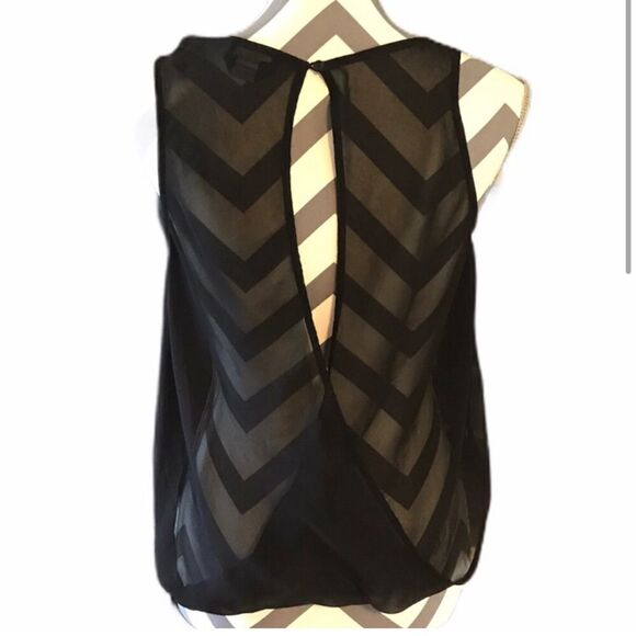 Bebe XS Sheer Black Top / Coverup LR1 - Picture 2 of 3